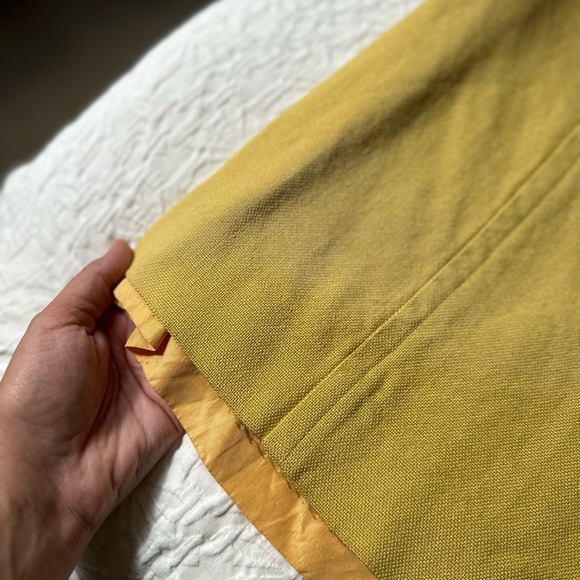 1960’s Vintage Int Ladies Union Made Yellow Tweed Pencil Skirt, High Waisted - Picture 6 of 8